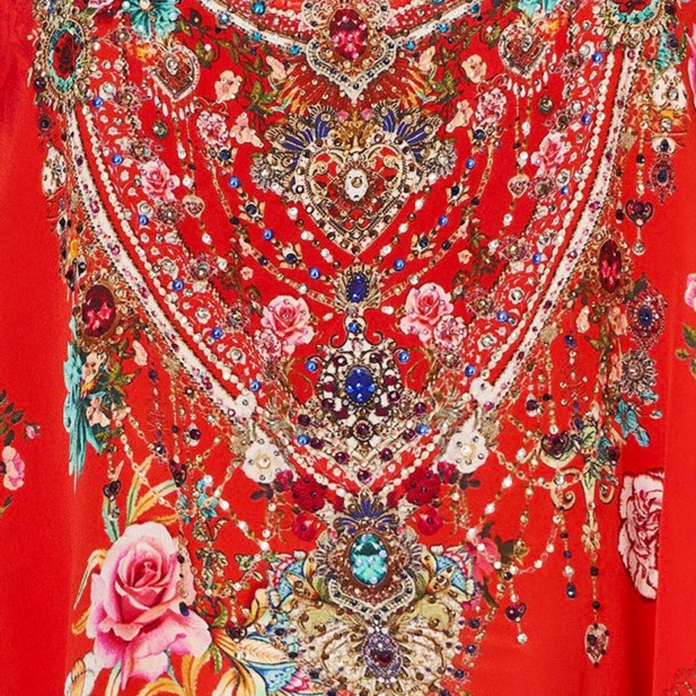 Camille T Back Chrystal beaded  SILK  tank - Picture 5 of 13